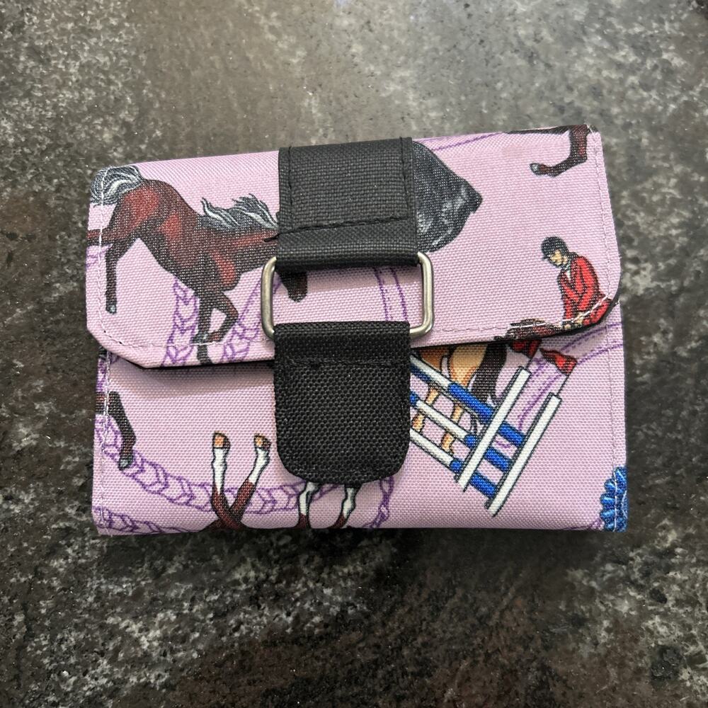 Fang Yuan Collection Equestrian Horse Wallet Lavender